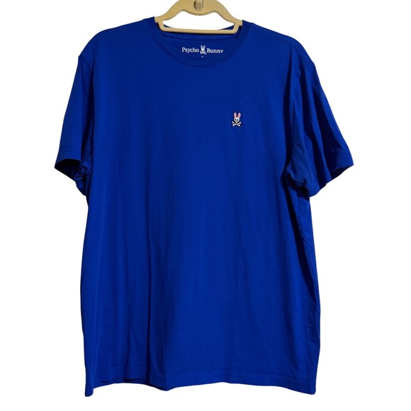 Psycho Bunny Other - Psycho Bunny Mens Royal Blue Pima Cotton Logo Short Sleeve Tee Shirt Size 6 L